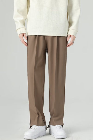 Pantalons harem pour hommes Coupe fuselée Pli à l'avant Tissu léger et fluide Longueur cheville